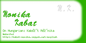 monika kabat business card